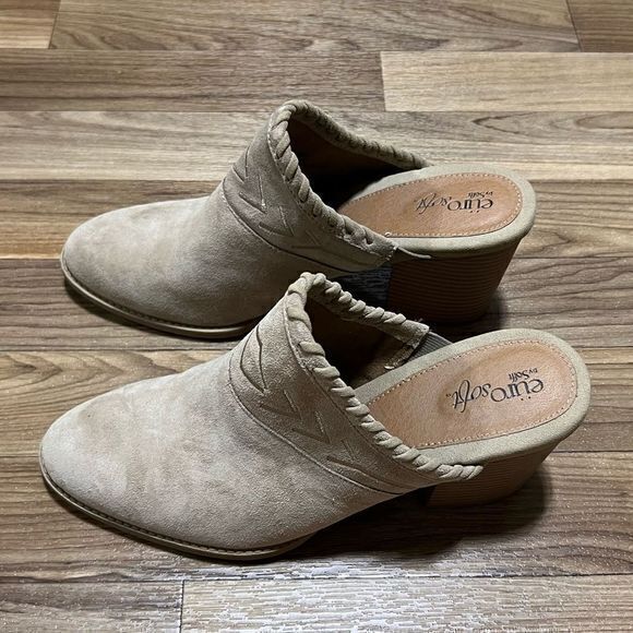 Eurosoft by Sofft Women's Sandy Mule‎ Shoe Mist Grey Suede Size 10M - Picture 7 of 11